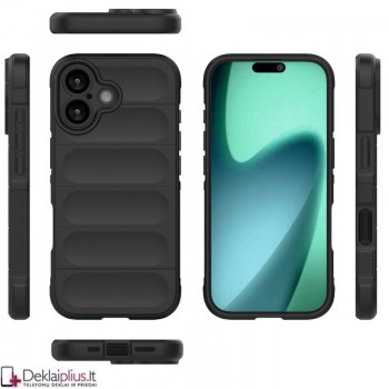 Magic Shield guminis dėklas su kameros apsauga - juodas (Apple Iphone 17) Magic Shield guminis dėklas su kameros apsauga - juodas (Apple Iphone 17)